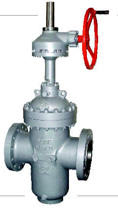 Cüruf Tahliyesi İçin Yüksek Basınçlı Düz ​​Plaka Sürgülü Vana DIN 3352 GS-C25 DN700 PN100 Flanş Ucu